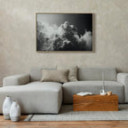 Canvas Print: Extraordinary Phenomenon - Sun Illuminating Dark Clouds