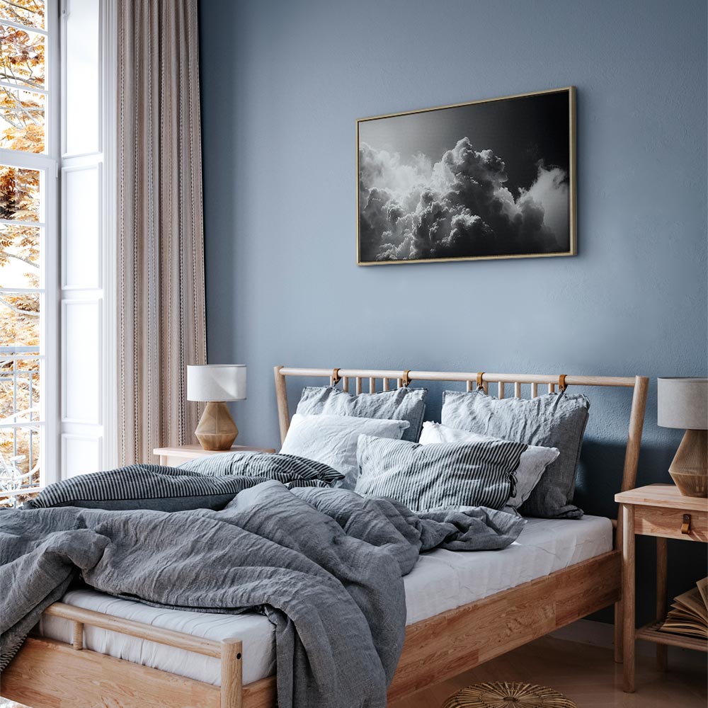 Canvas Print: Extraordinary Phenomenon - Sun Illuminating Dark Clouds