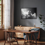 Canvas Print: Extraordinary Phenomenon - Sun Illuminating Dark Clouds