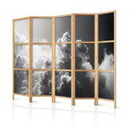 Japanese Room Divider - Extraordinary Phenomenon: The Sun Illuminating Dark Clouds.