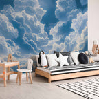 Blue Sky and White Clouds Wall Mural