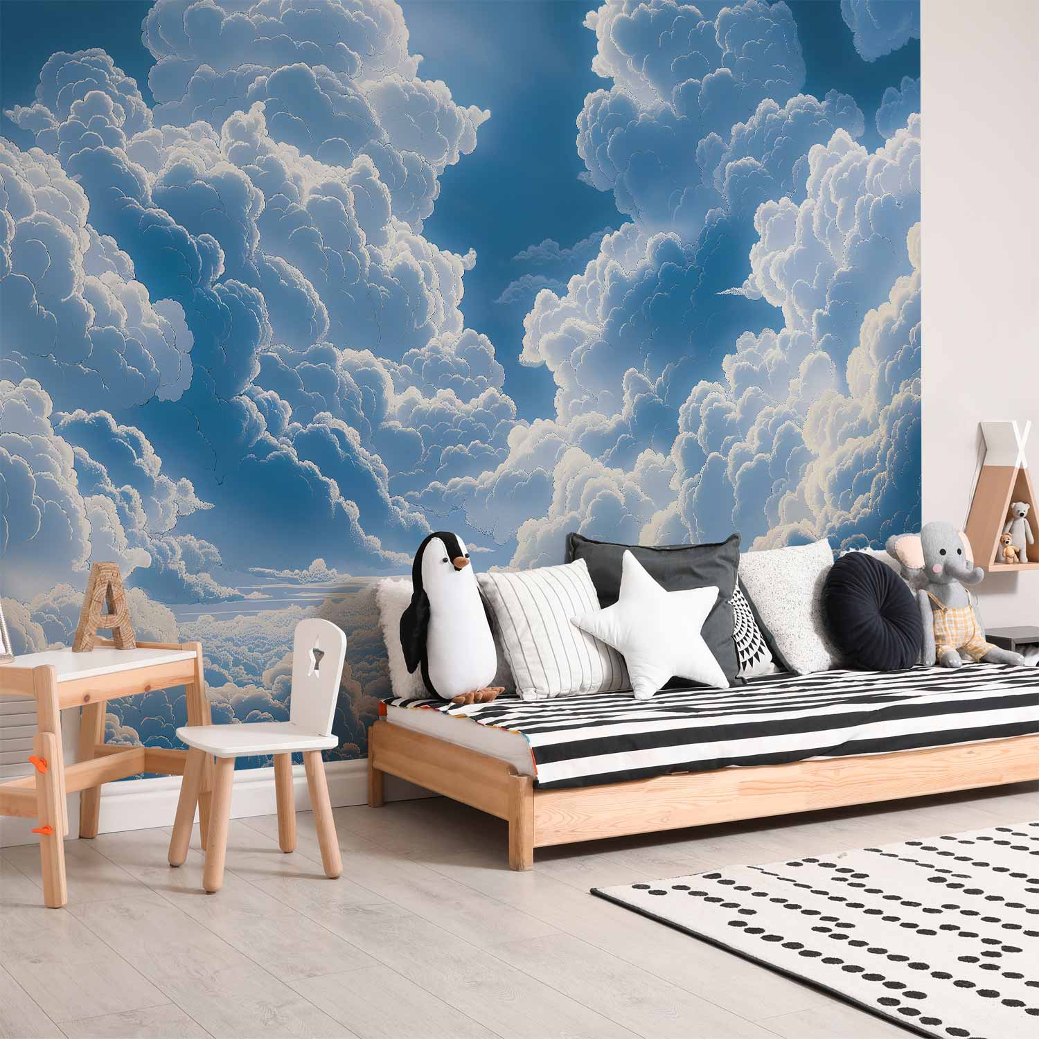Blue Sky and White Clouds Wall Mural