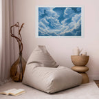 Blue Sky Breakthrough Clouds Poster