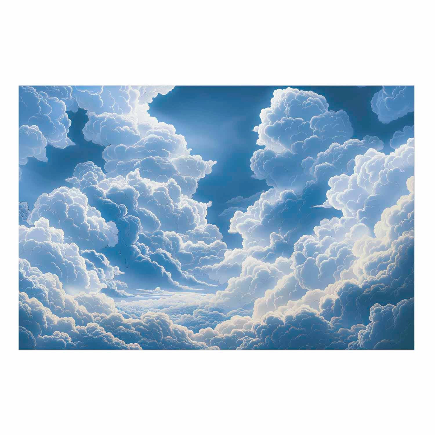 Blue Sky Breakthrough Clouds Poster