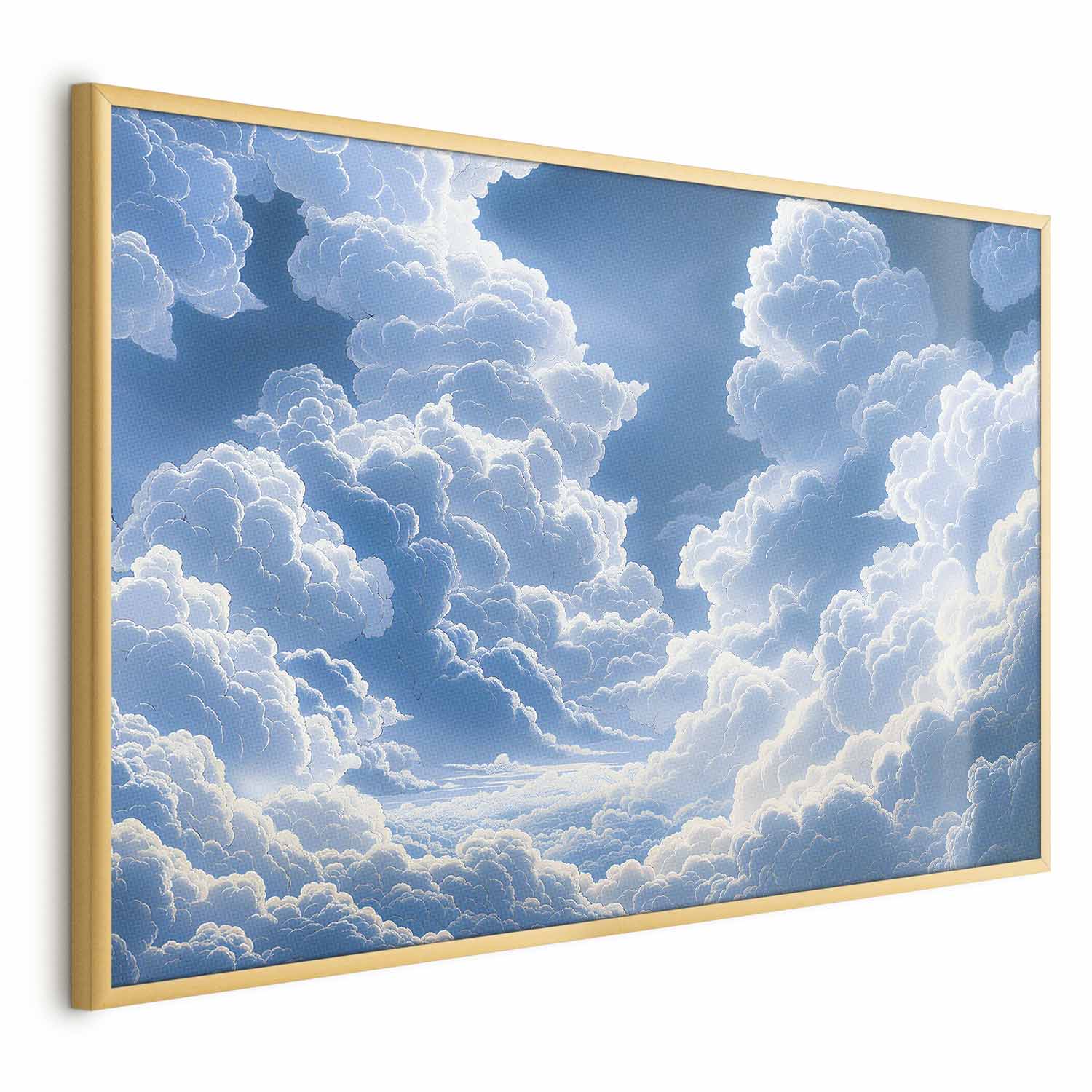 Blue Sky Breakthrough Clouds Poster