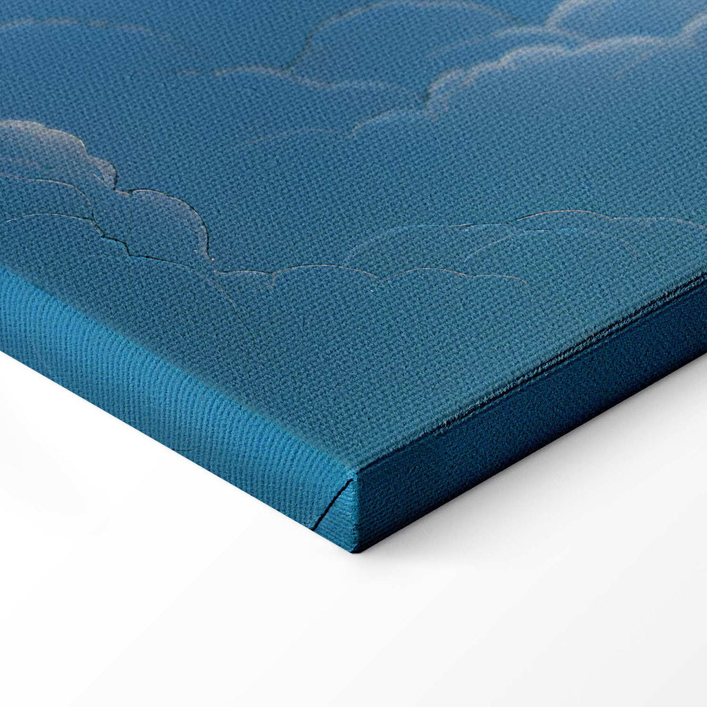 Blue Sky Clouds Nature Canvas Print