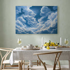 Blue Sky Clouds Nature Canvas Print