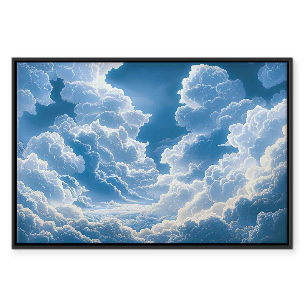 Blue Sky Clouds Nature Canvas Print