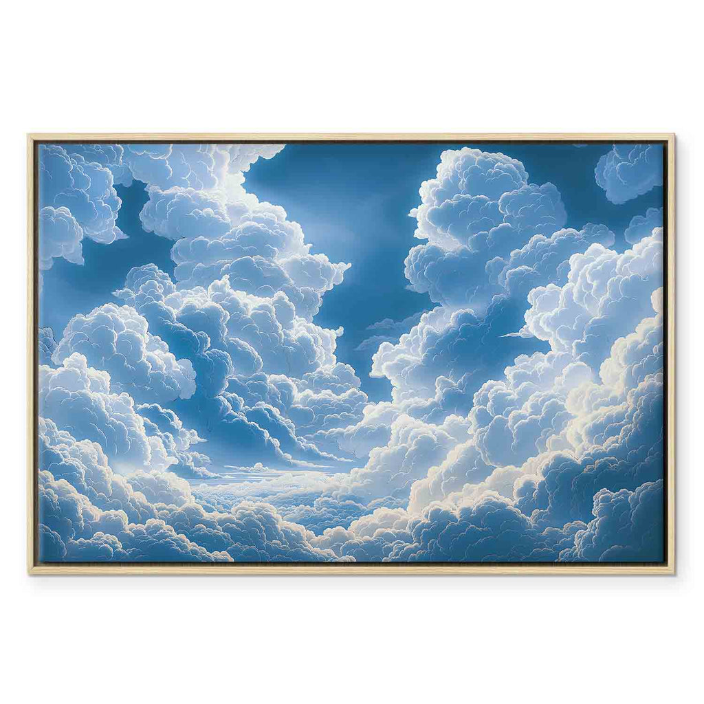 Blue Sky Clouds Nature Canvas Print