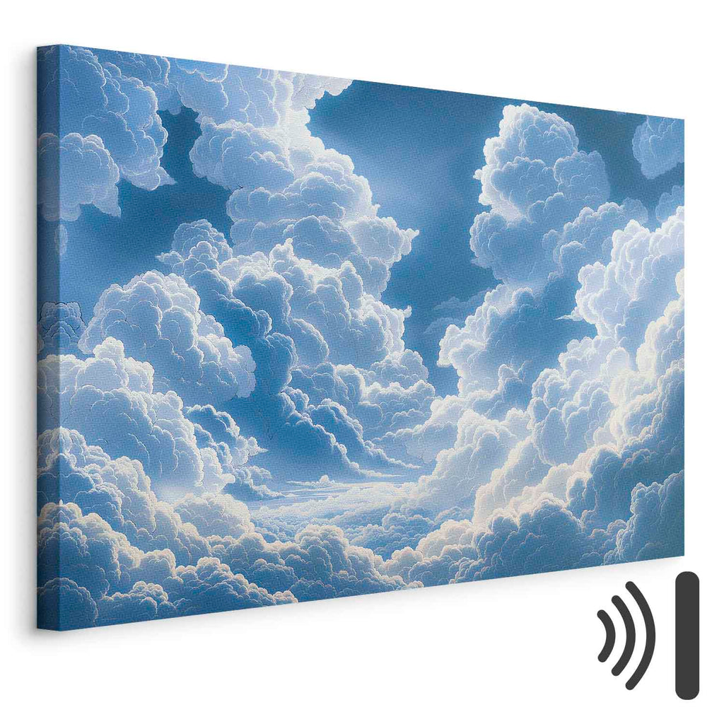 Blue Sky Clouds Nature Canvas Print