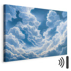 Blue Sky Clouds Nature Canvas Print