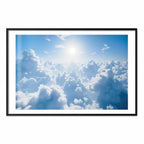 Warm Sun Rays Cloudy Sky Poster