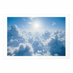Warm Sun Rays Cloudy Sky Poster