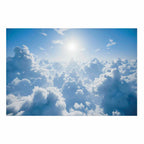 Warm Sun Rays Cloudy Sky Poster