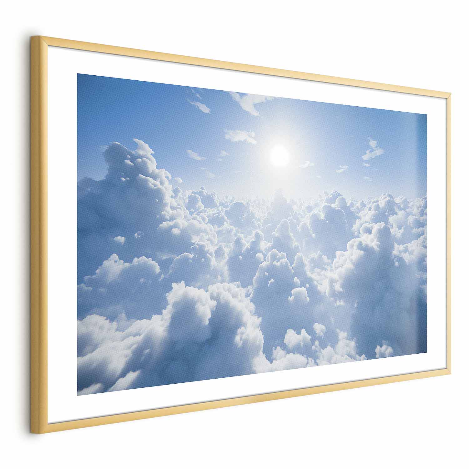 Warm Sun Rays Cloudy Sky Poster