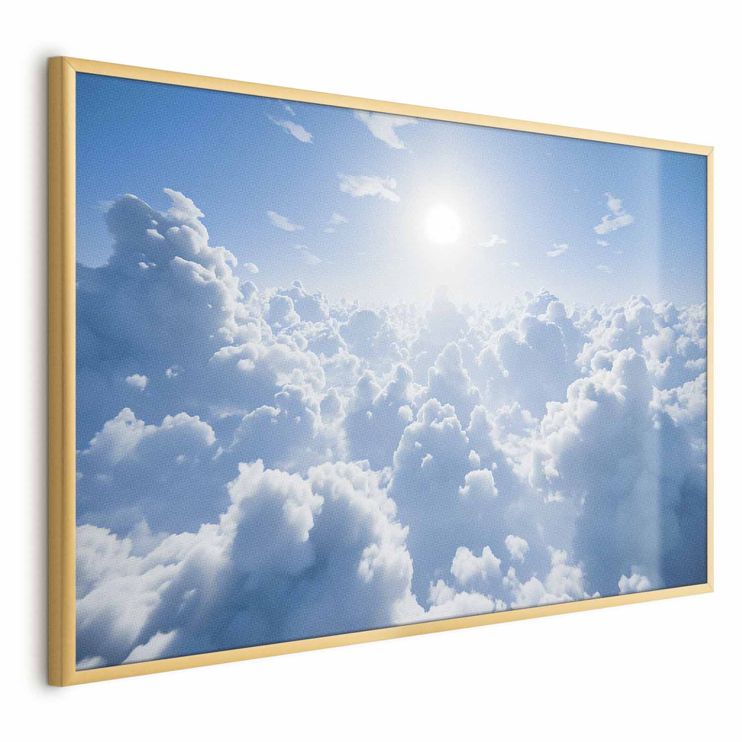 Warm Sun Rays Cloudy Sky Poster