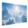 Warm Sun Rays Cloudy Sky Poster
