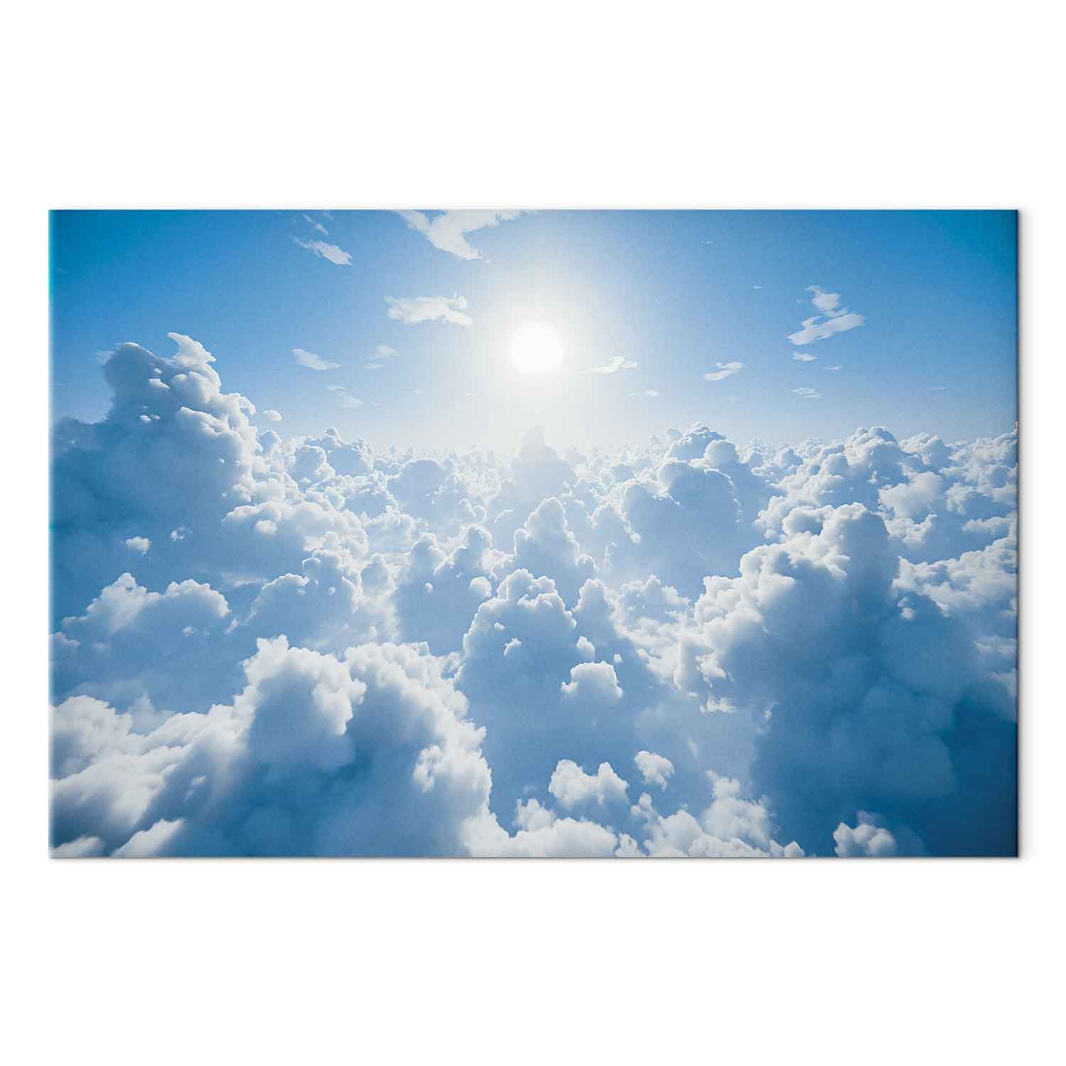 Warm Sun Rays Cloudy Sky Canvas Print