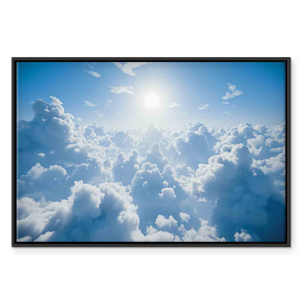 Warm Sun Rays Cloudy Sky Canvas Print