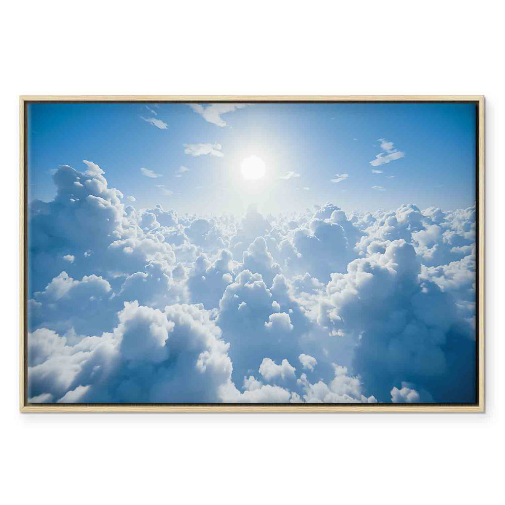 Warm Sun Rays Cloudy Sky Canvas Print