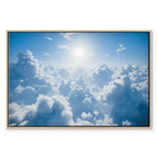 Warm Sun Rays Cloudy Sky Canvas Print