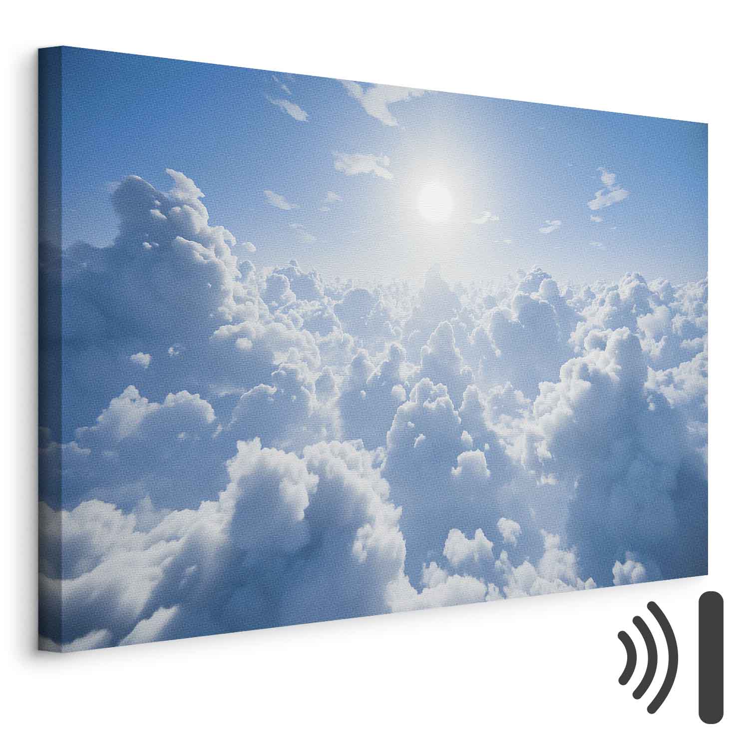 Warm Sun Rays Cloudy Sky Canvas Print