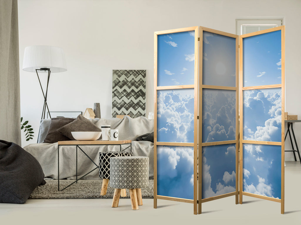Japanese Room Divider - Heavenly Calm: Warm Rays of the Sun