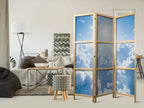 Japanese Room Divider - Heavenly Calm: Warm Rays of the Sun