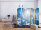 Japanese Room Divider - Heavenly Calm: Warm Rays of the Sun