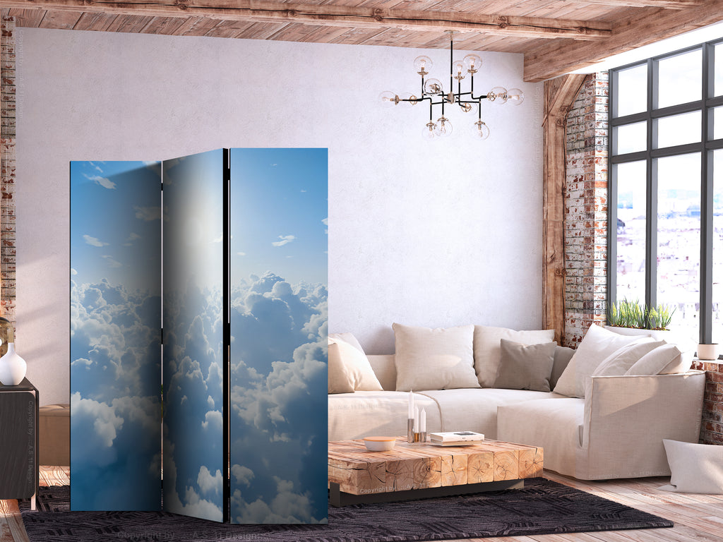 Room divider - Heavenly Calm: Warm Rays of the Sun