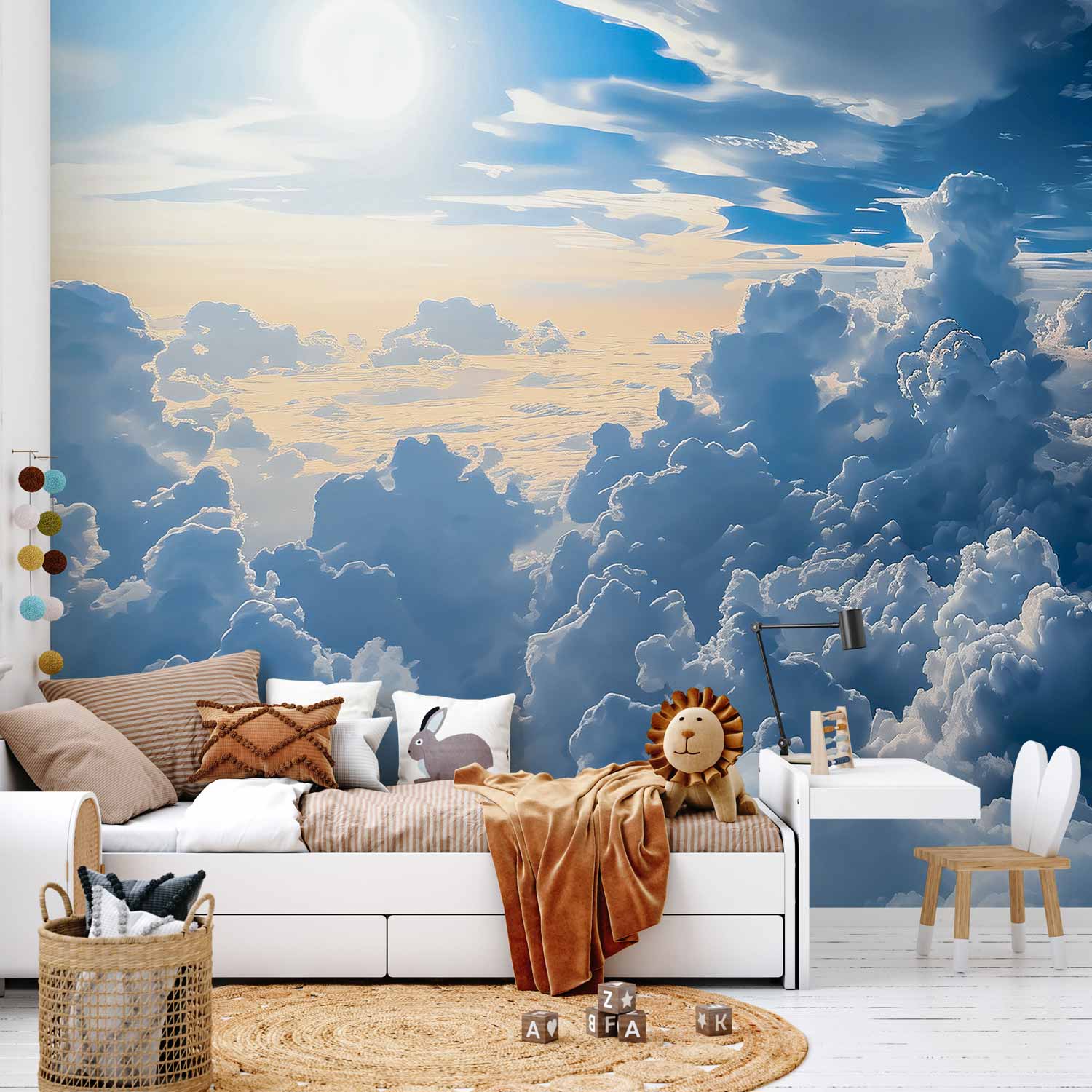 Wall Mural Symphony of Light Sun and Clouds Sky