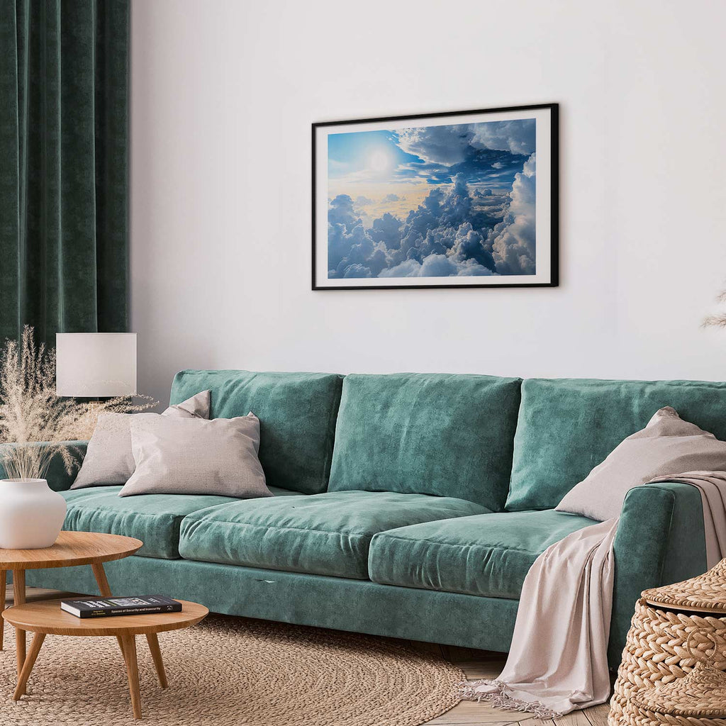 Sun and Cloud Sky Landscape Poster