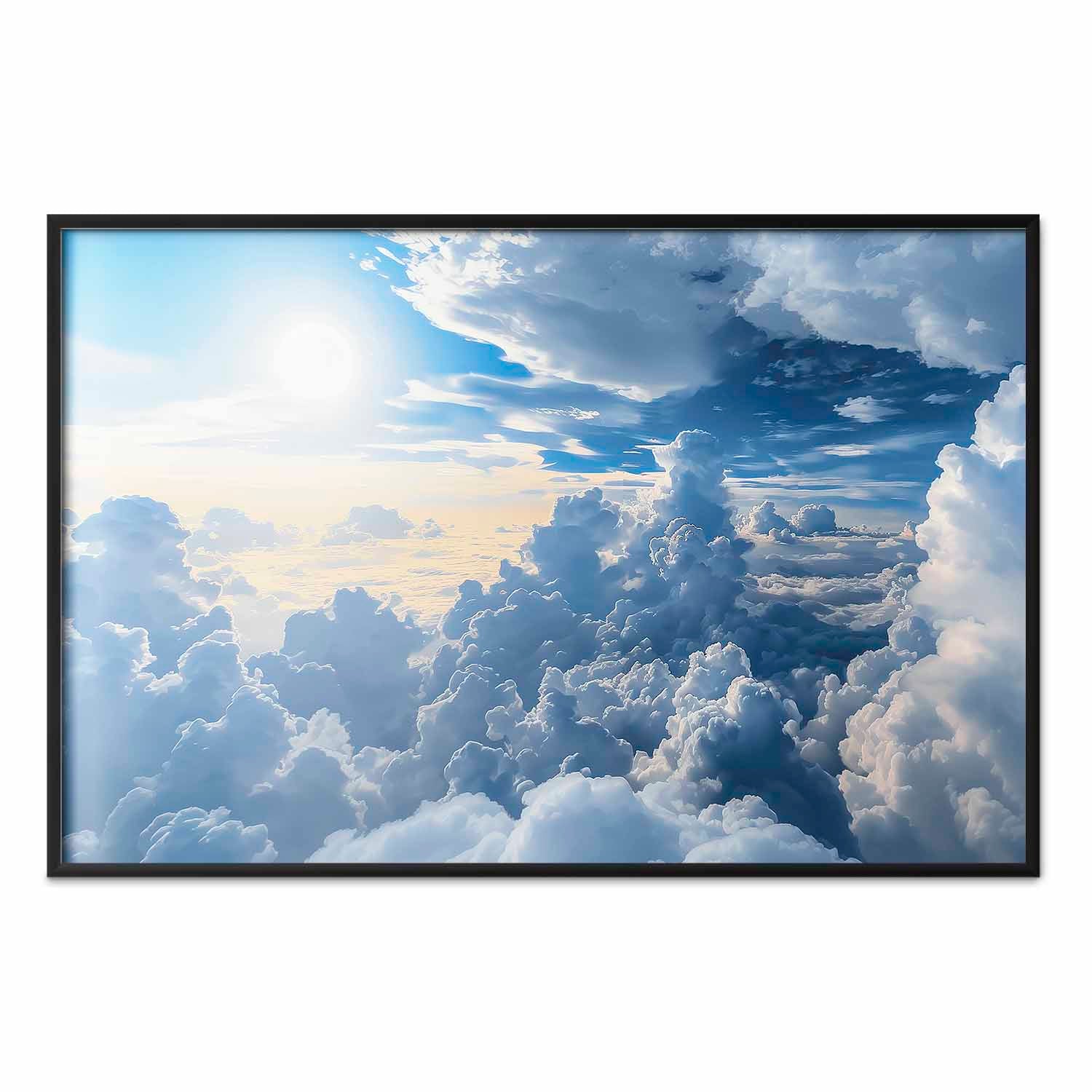 Sun and Cloud Sky Landscape Poster