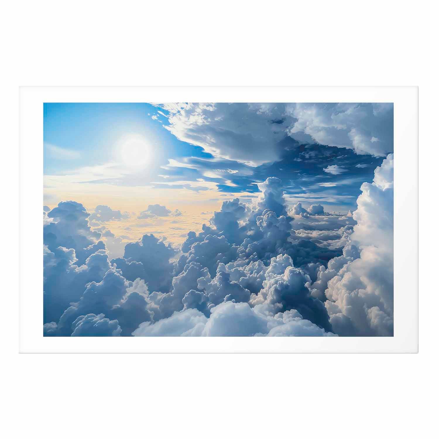 Sun and Cloud Sky Landscape Poster