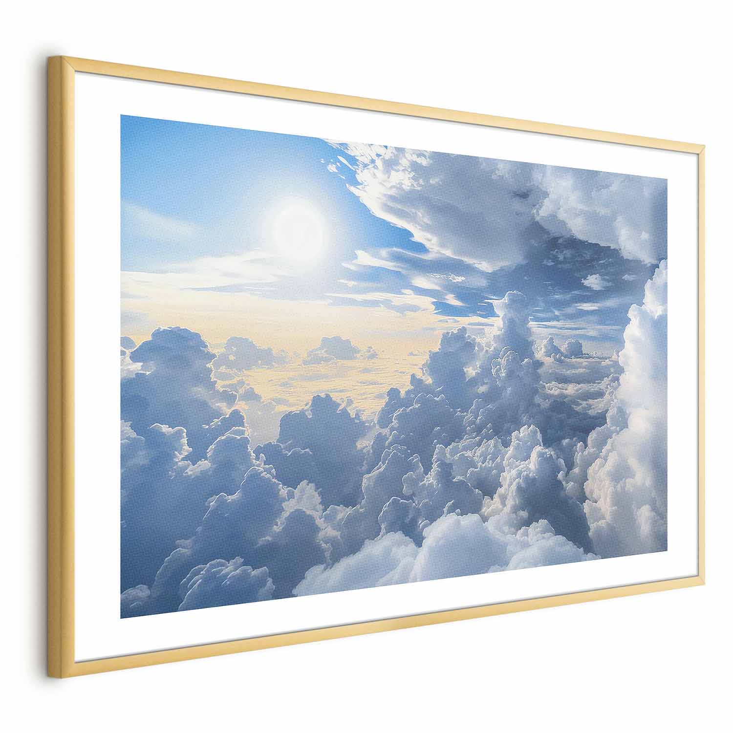 Sun and Cloud Sky Landscape Poster