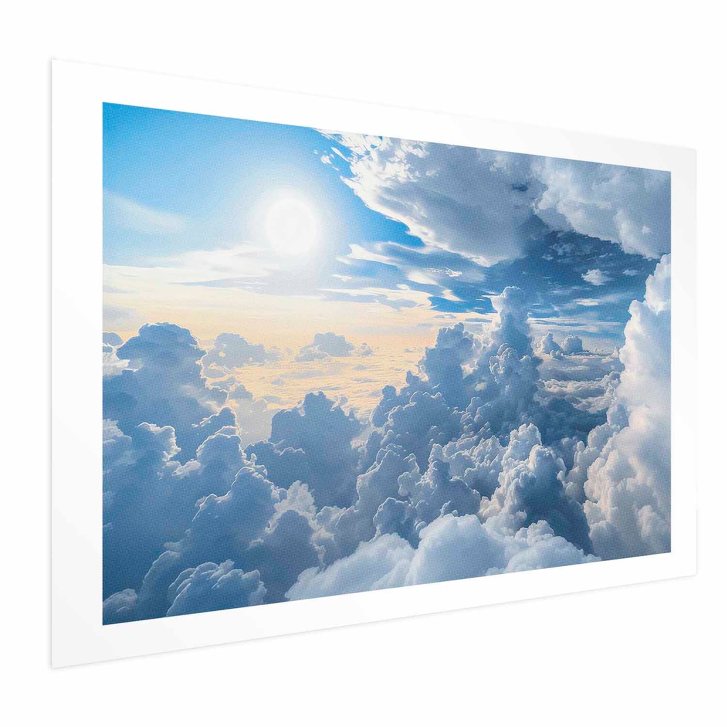 Sun and Cloud Sky Landscape Poster