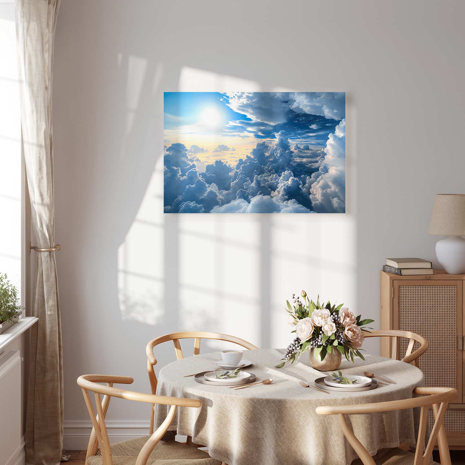 Sunlit Cloudscape Sky Canvas Print