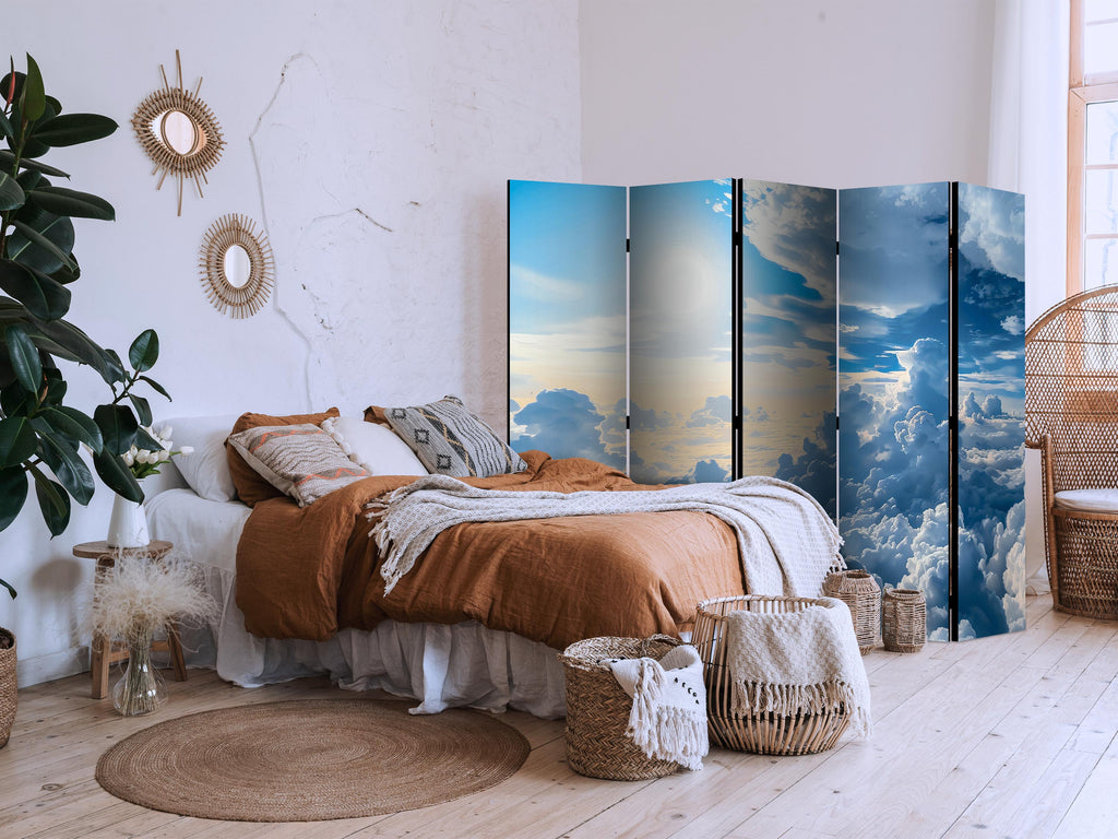 Room Divider 5-Panel Landscapes - Symphony of Light