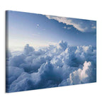Canvas Print: Aerial Landscapes Rays Lighting Up Clouds