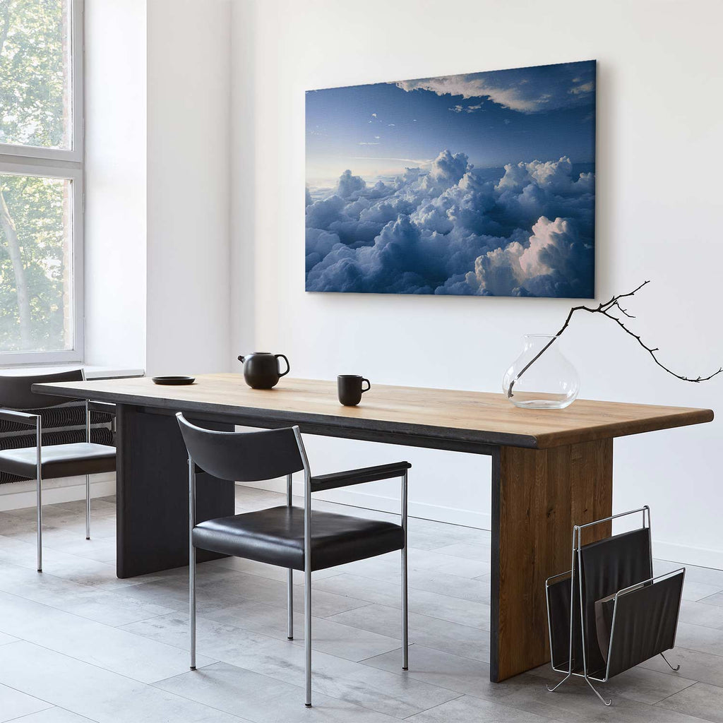 Sun Rays Through Clouds Sky Canvas Print