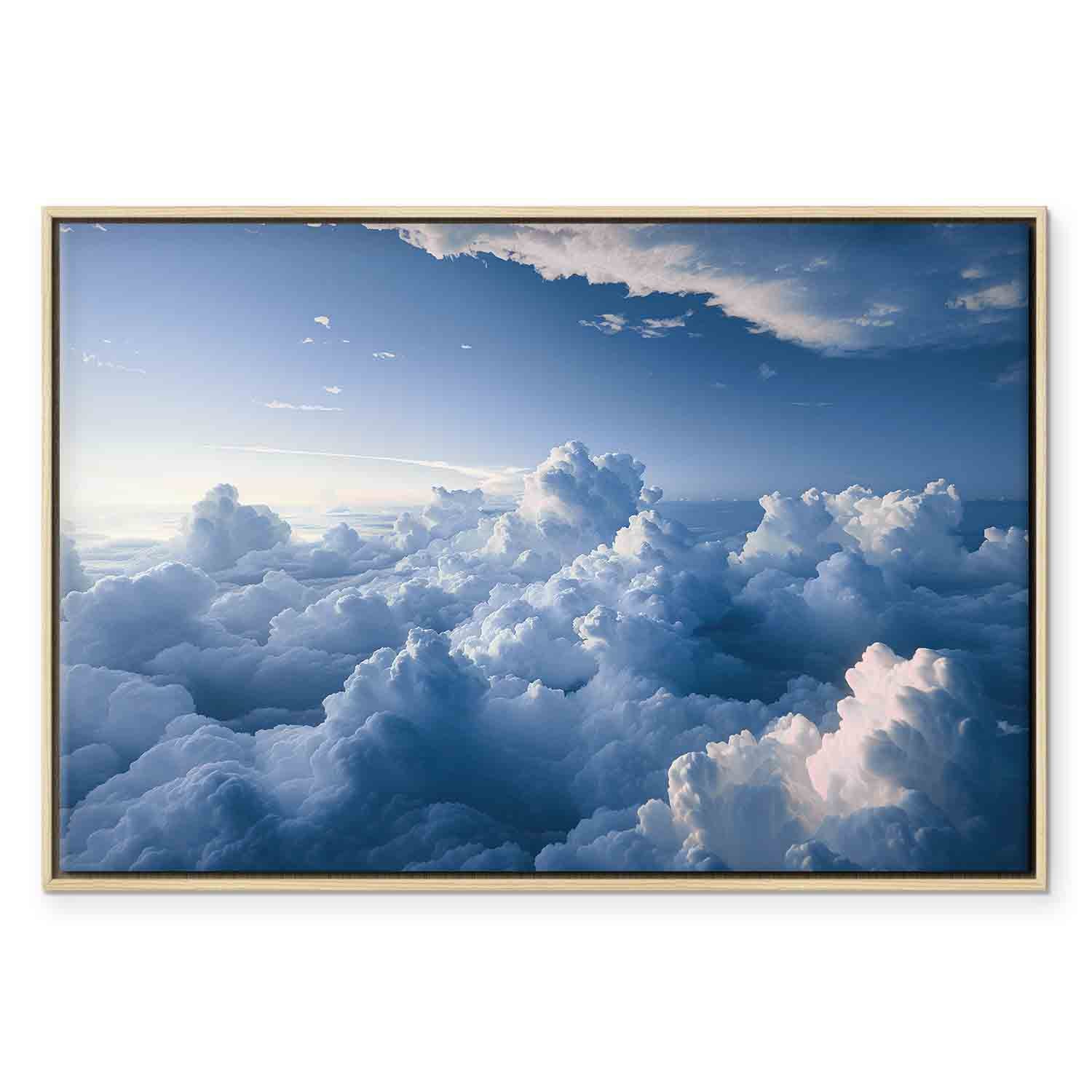 Sun Rays Through Clouds Sky Canvas Print