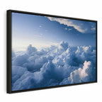 Canvas Print: Aerial Landscapes Rays Lighting Up Clouds