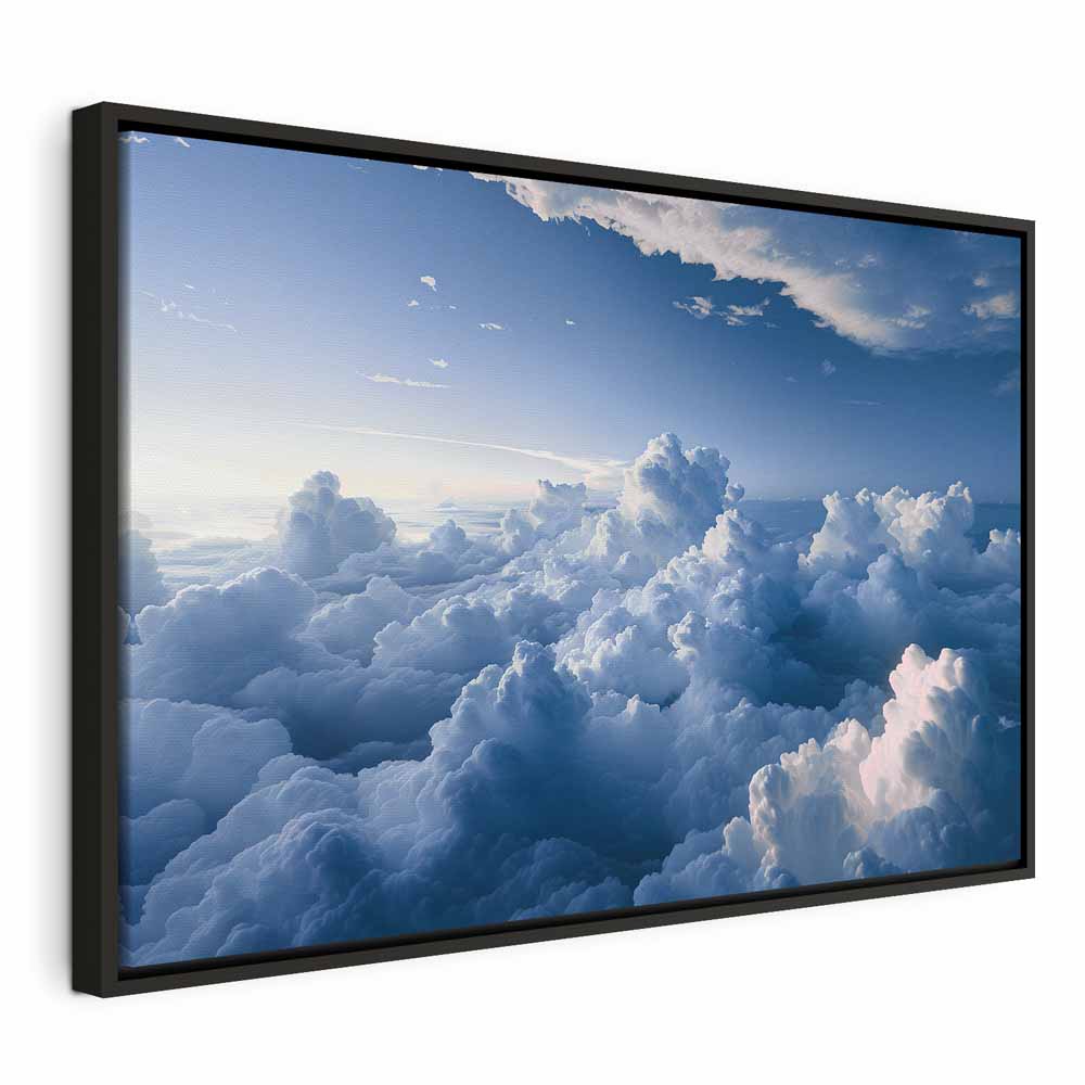 Canvas Print: Aerial Landscapes Rays Lighting Up Clouds