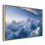 Canvas Print: Aerial Landscapes Rays Lighting Up Clouds