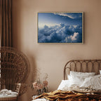 Canvas Print: Aerial Landscapes Rays Lighting Up Clouds