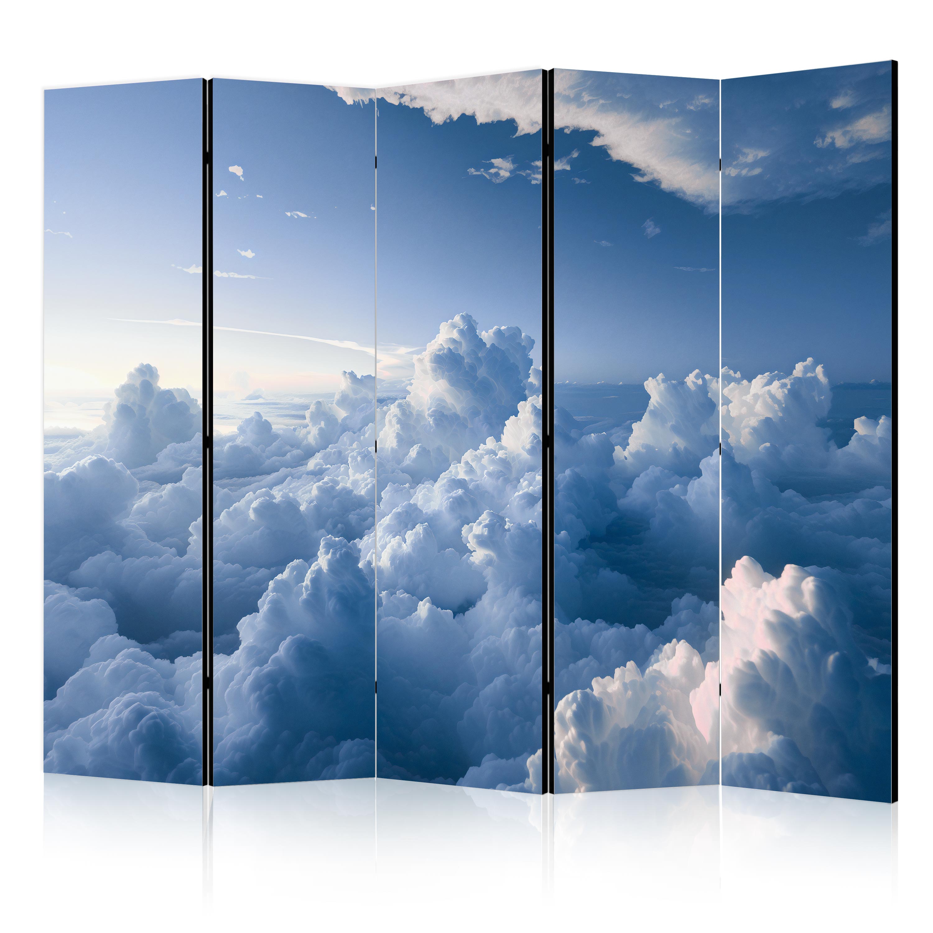 Room Divider Aerial Landscapes - Rays Illuminating Clouds