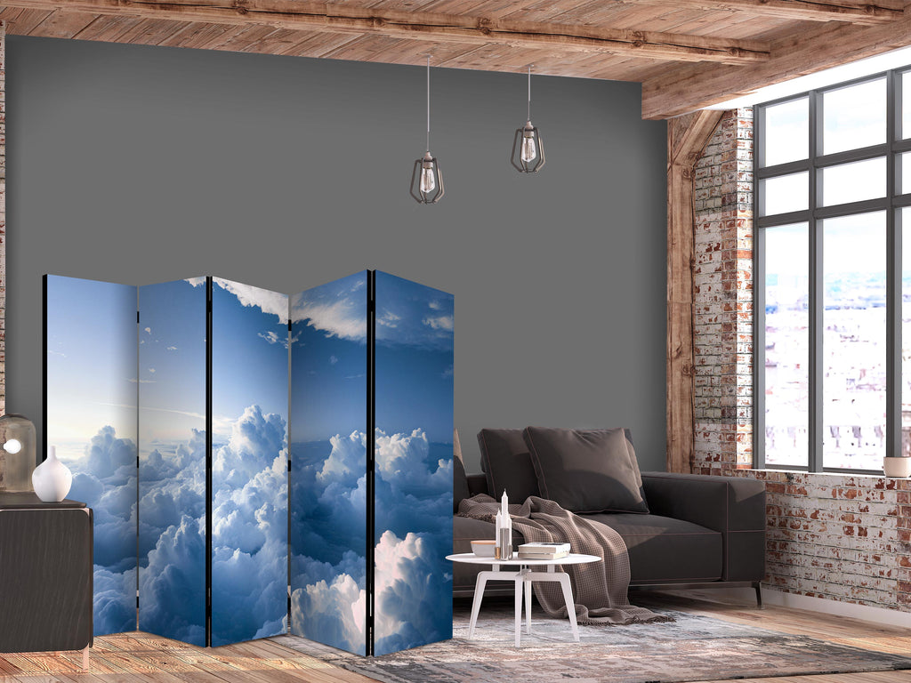 Room Divider Aerial Landscapes - Rays Illuminating Clouds