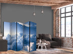 Room Divider Aerial Landscapes - Rays Illuminating Clouds