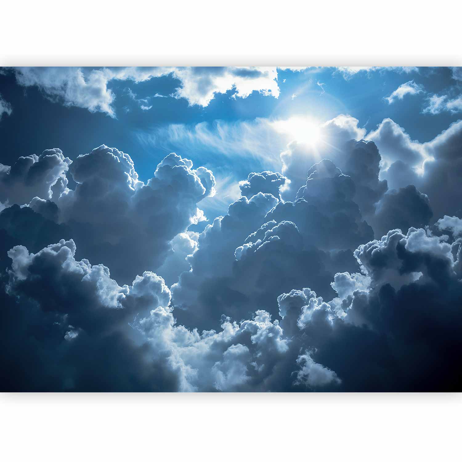 Wall Mural Animated Scenery Sun Battles Clouds
