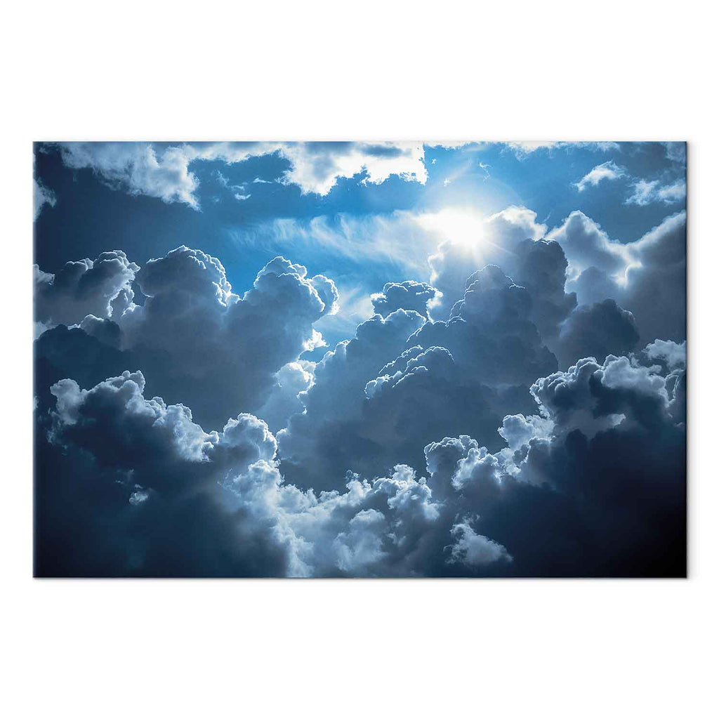 Sun and Clouds Animated Scenery Canvas Print